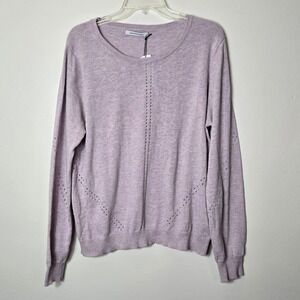 Stitches & Stripes Finie Drop Shoulder Mesh Pullover Purple XXL SSGT21SP-10 NEW